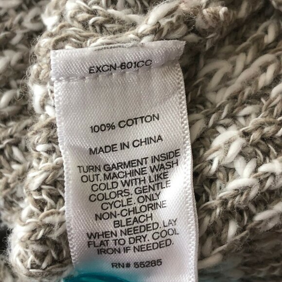 Express Womens Sweater Hi Lo Chunky Knit 3/4 Sleeve Gray Size S - Picture 5 of 6